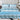 Lenjerie Pat Dublu, 4 Piese, Bumbac Satinat, Valuri, Bleu-Albastru, PT24001