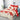 Lenjerie de pat, Bumbac Finet, 6 Piese, Floricele Si Inimioare, Alb/Rosu, C24401