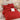 Lenjerie de pat cu Elastic, Bumbac Finet, Pat Dublu, 6 Piese , Rosu , Model Inflorat, J14618-ELASTIC