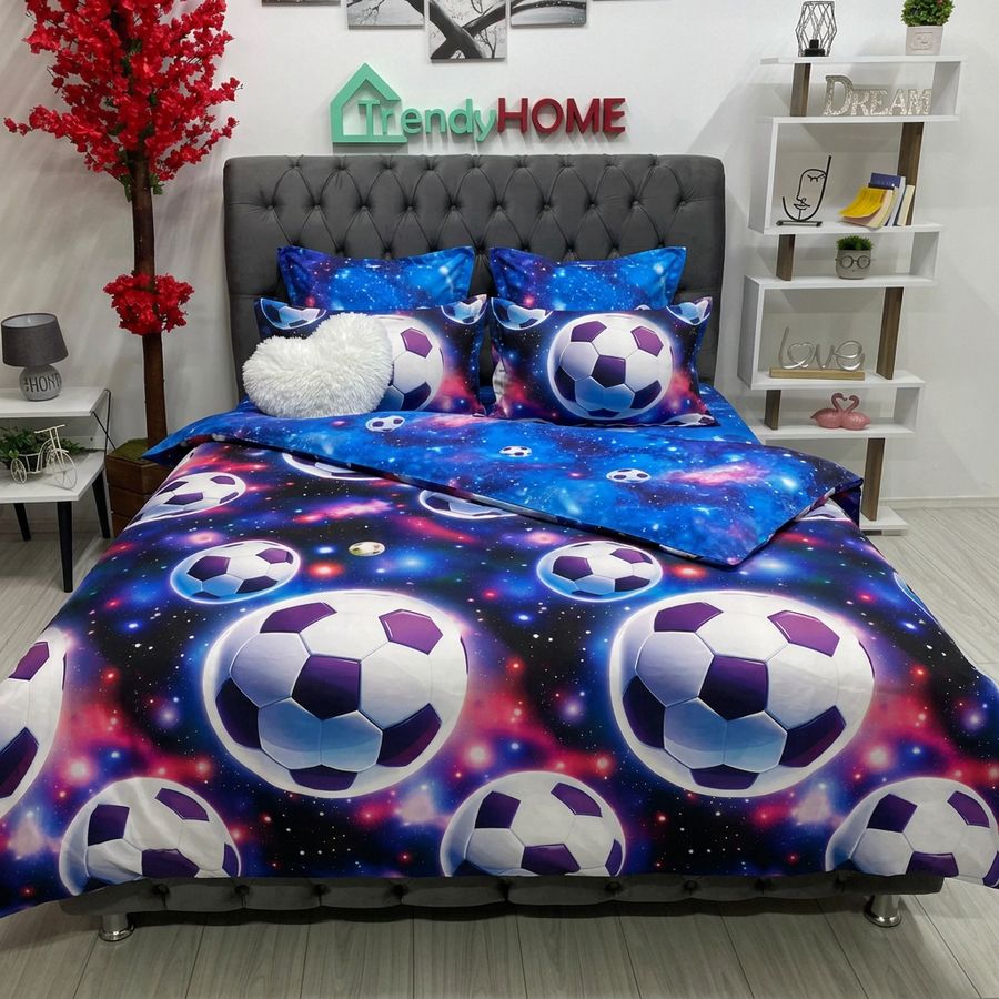 Lenjerie Bumbac Finet Cu Elastic, 6 Piese, Mingie, Albastru, T327 — fotografie reală, acasă