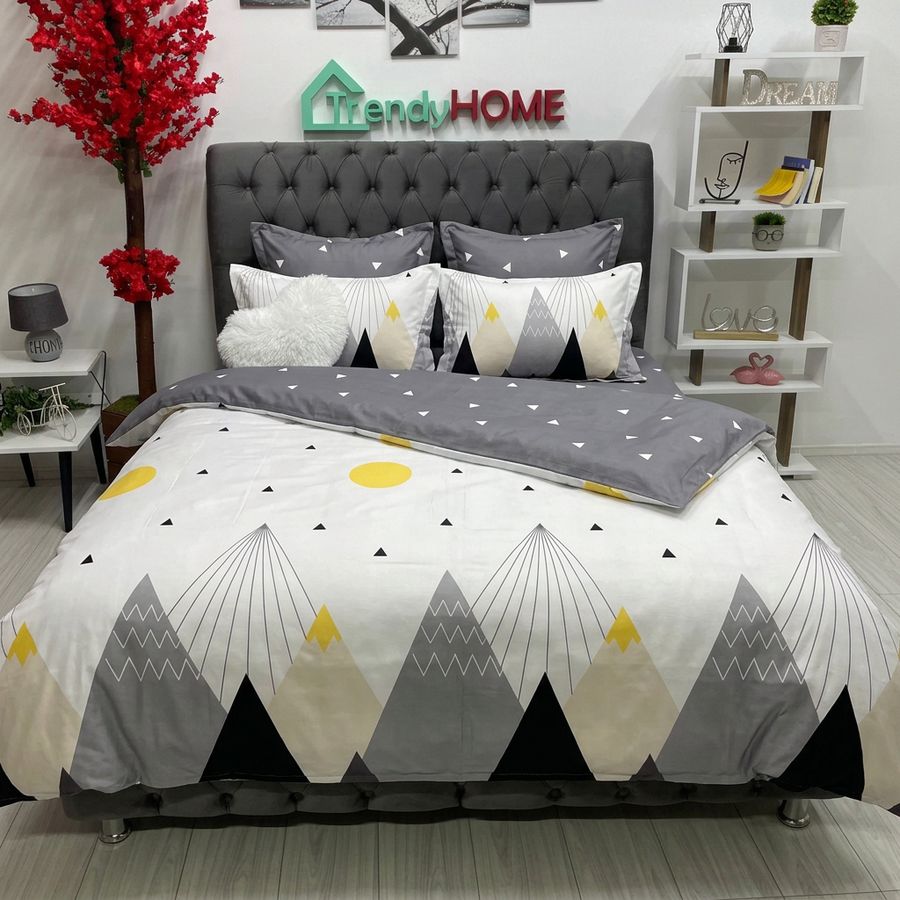 Lenjerie Bumbac Finet cu Elastic  6 Piese,Triunghiuri ,Alb-Negru,T91 — fotografie reală, acasă