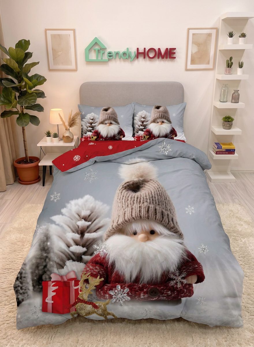Lenjerie Finet 1 Persoana de Craciun, Mosuletul decorativ in zapada, Qy-28 — fotografie reală, acasă