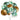 Set 15 Baloane, Model Frunze, Pentru Petreceri/Aniversari/Evenimente, O Singura Dimensiune, 3 Culori, Latex, Verde/Auriu/Transparent, TENO305