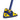 Mop Telescopic cu Cap Triunghiular, Rotire 360 Grade, 127 cm, Albastru/Galben, TENO1146