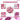 Set 10 Baloane, Confeti, Pentru Petreceri/Aniversari/Evenimente, O Singura Dimensiune, 2 Culori, Latex, Roz, TENO726