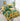 Lenjerie pat dublu cu Elastic, 6 PIESE, Bumbac Finet, Floarea Soarelui, Verde/Galben, J244071-ELASTIC
