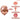 Set 10 Baloane, Confeti, Pentru Petreceri/Aniversari/Evenimente, O Singura Dimensiune, 2 Culori, Latex, Rose Gold, TENO727