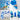 Set 14 Baloane, Confeti, Pentru Petreceri/Aniversari/Evenimente, Stea/Inima/Rotunde, 3 Culori, Latex, Albastru, TENO303