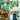Set 15 Baloane, Model Frunze, Pentru Petreceri/Aniversari/Evenimente, O Singura Dimensiune, 3 Culori, Latex, Verde/Auriu/Transparent, TENO305