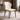 Scaun dining tapitat alb 88B, imitație piele, picioare metalice negre, design modern, 88B