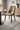 Scaun dining tapitat maro cu picioare metalice și imitație piele, A20-Br