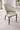 Scaun dining tapitat alb cu metal și imitație piele, 536-3