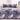 Lenjerie Pat Dublu Bumbac Satinat cu Elastic – Pene Gri-Lila, 4 Piese, 180×200, PT1034-Elastic