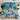 Lenjerie pat dublu, 6 PIESE, 5D, Bumbac Finet, Floricele, Turcoaz, J1239