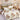 Pachet Promotional, Lenjerie pat dublu, 6 PIESE, Bumbac Finet, Flori, Crem/Maro, J1218