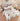 Lenjerie de pat dublu cu Elastic, Finet, 6 Piese, Flori, Maro/Alb, J14608-ELASTIC