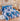 Lenjerie de pat dublu cu Elastic, Finet, 6 Piese, Fluturi Si Flori, Albastru/Alb, J14751-ELASTIC
