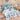 Pachet Promotional, Lenjerie pat dublu, 6 PIESE, Bumbac Finet, Flori, Alb/Bleu, J1211