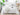 Lenjerie pat, Bumbac Neted Fin, Broderie, 6 Piese, Uni, Alb, P23691-Elastic