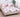 Husa Pat dublu cu elastic, Bumbac Satinat, 180x200, Flori, Alb/Maro, P23748