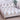Husa Pat dublu cu elastic, Bumbac Satinat, 180x200, Floricele, Alb, P23758