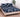 Husa Pat dublu cu elastic, Bumbac Satinat, 180×200, Flori, Bleumarin, P23765