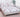 Husa Pat dublu cu elastic, Bumbac Satinat, 180×200, Floricele, Alb, P23779
