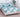 Husa Pat dublu cu elastic, Bumbac Satinat, 180×200, Frunze, Turcoaz, P23772