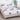 Husa Pat dublu cu elastic, Bumbac Satinat, 180x200, Flori, Alb/Negru, P23750