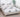 Husa Pat dublu cu elastic, Bumbac Satinat, 180x200, Flori, Alb/Negru, P23750
