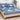 Husa Pat dublu cu elastic, Bumbac Satinat, 180×200, Flori, Albastru, P23775