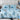Lenjerie Pat Dublu, 4 Piese, Bumbac Satinat, Frunze, Bleu/Albastru, PT24342-ELASTIC