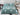 Lenjerie Pat Dublu, 4 Piese, Bumbac Satinat, Flori, Verde/Alb, PT24336-ELASTIC