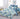 Lenjerie de pat, Bumbac Finet, 6 Piese, Floricele, Albastru/Alb, C24377