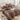 Lenjerie pat dublu cu Elastic, 6 PIESE, Bumbac Finet, Leopard, Maro, J244058-ELASTIC