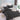 Lenjerie pat dublu 2 persoane, 6 Piese, Bumbac Finet, Alb/Negru, J11605