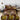 Lenjerie pat dublu, 2 Persoane, Bumbac Satinat 3D, 4 Piese, Tigru, Maro, BR14666