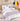 Lenjerie pat cu Elastic, Finet, 6 Piese, Imprimeu Traditional, Bleumarin/Rosu, J10986-ELASTIC