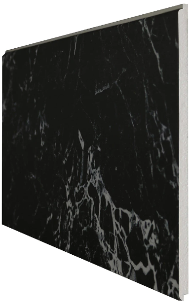 Panou Decorativ Marmura, Dimensiune 120x50x2 cm, Negru/Gri, ER13290