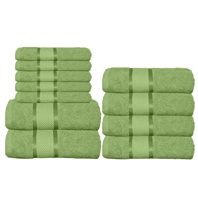 Set 11 Prosoape Maini/Fata/Corp, Bumbac 100%, Verde, 400g/m², ST12212