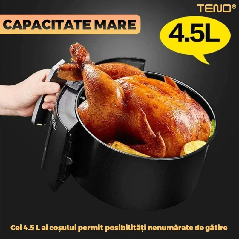 Friteuza Fara Ulei Air Fryer, Tehnologie Smart Sensing, Afisaj Digital, Capacitate 4.5 L, 220 V, TN1002