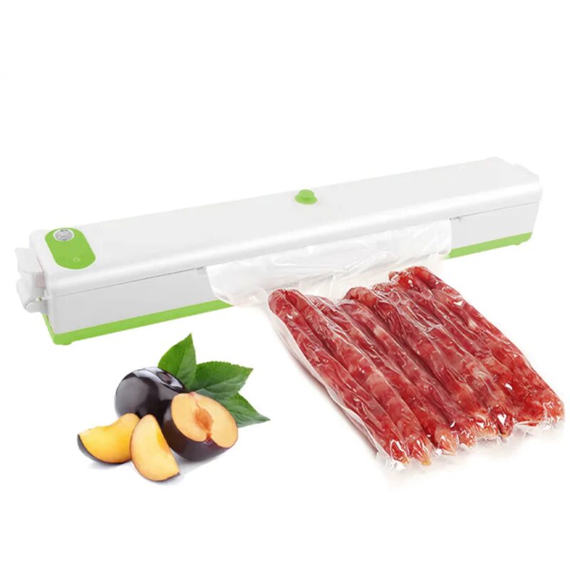 Aparat de Sigilat si Vidat Alimente si Obiecte, Vidare Umeda/Uscata/Soft, 90W, 220V, Portabil, Alb/Verde, TENO1311