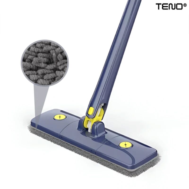 Set 3 Rezerve Pentru Mop cu Cap Dreptunghiular, Rotire 360 Grade, 34x12 cm, Gri, TENO1245