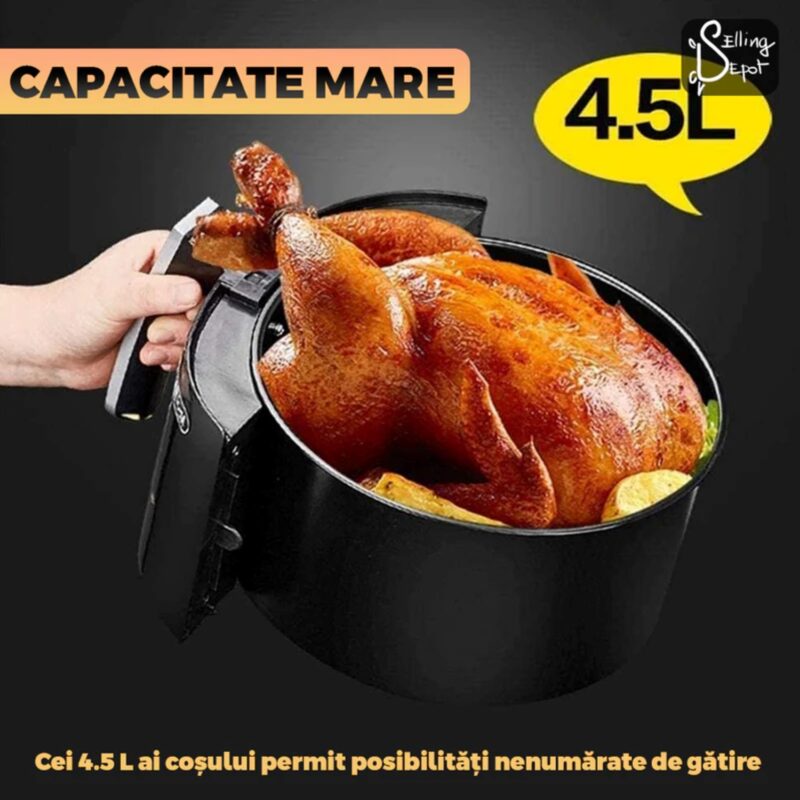 Friteuza Fara Ulei Air Fryer, Tehnologie Smart Sensing, Programe Smart-Chef Automate, Afisaj Digital, 4.5 L, Tehnologie de Eliminare a Grasimii, TENO854