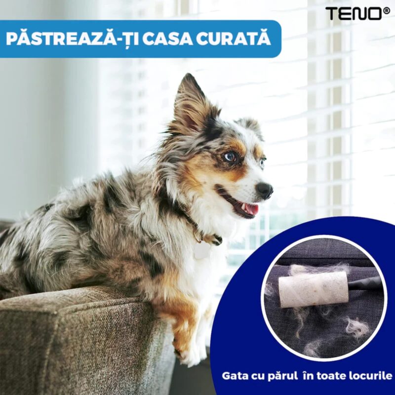 Perie de Par Caini, Pisici, Animale, Tesala si Perie Trimmer 2 in 1, Anti-Naparlire, Descalcire Blana, Pentru Tuns par Scurt si Lung, TENO430